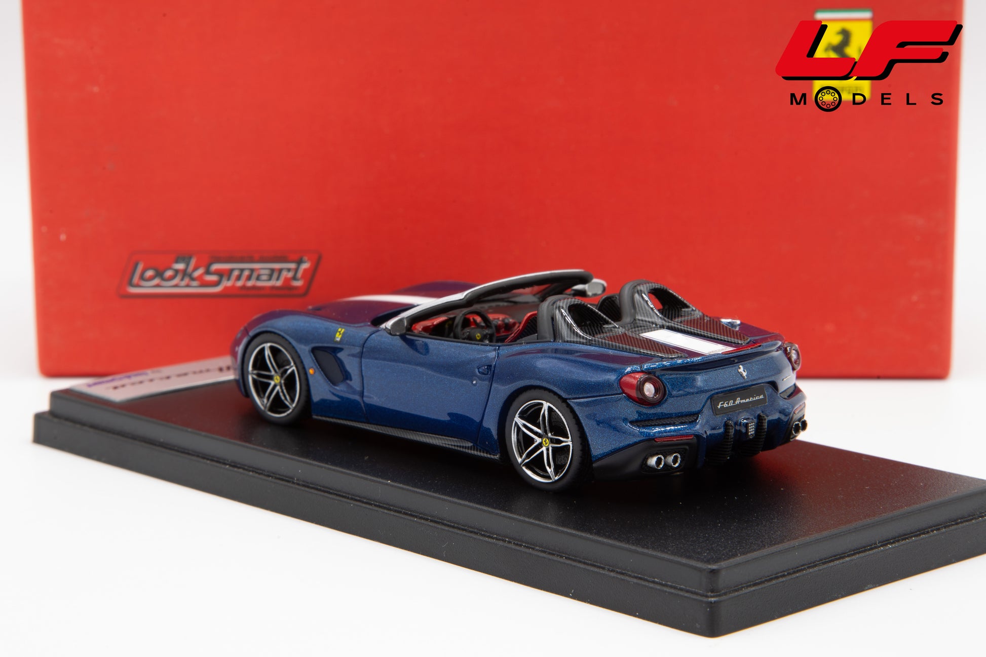 modellino ferrari f60 america spider blu nart looksmart 1:43 LS443 vista posteriore