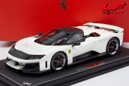modellino ferrari f80 bianco italia bbr 1:18 frontale