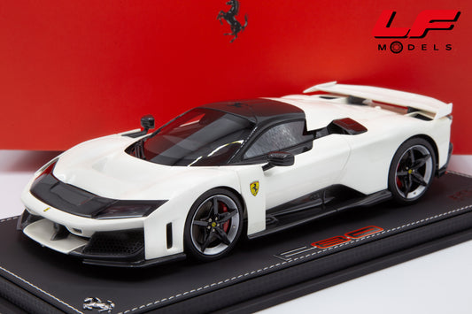 modellino ferrari f80 bianco italia bbr 1:18 frontale