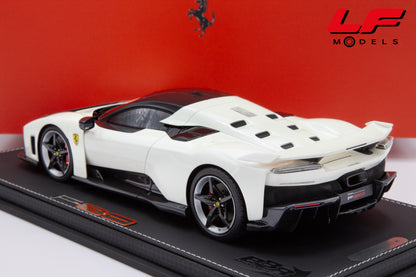 modellino ferrari f80 bianco italia bbr 1:18 posteriore
