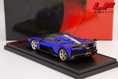 modellino ferrar f80 blu elettrico bbr 1:43 BBRC305D vista posteriore