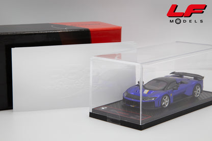 modellino ferrar f80 blu elettrico bbr 1:43 BBRC305D vista teca