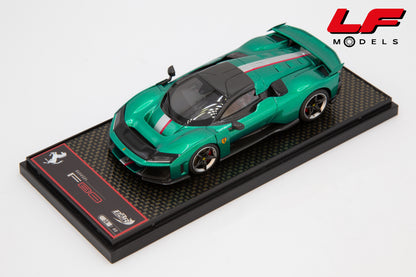 modellino ferrari f80 green jewel bbr 1:43 BBRC305F1 vista frontale