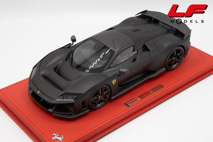 modellino ferrari f80 matt black bbr 1:18 P18253MB vista frontale