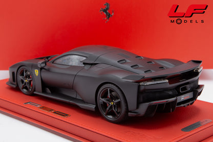 modellino ferrari f80 matt black bbr 1:18 P18253MB vista posteriore