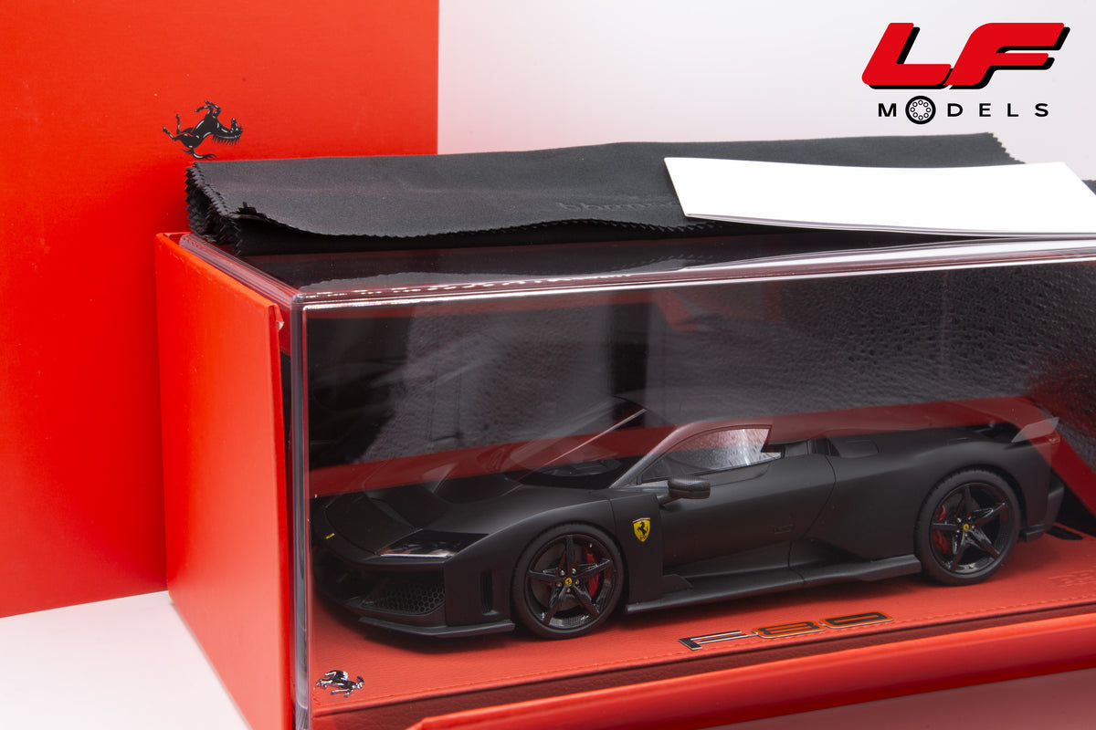 modellino ferrari f80 matt black bbr 1:18 P18253MB vista scatola