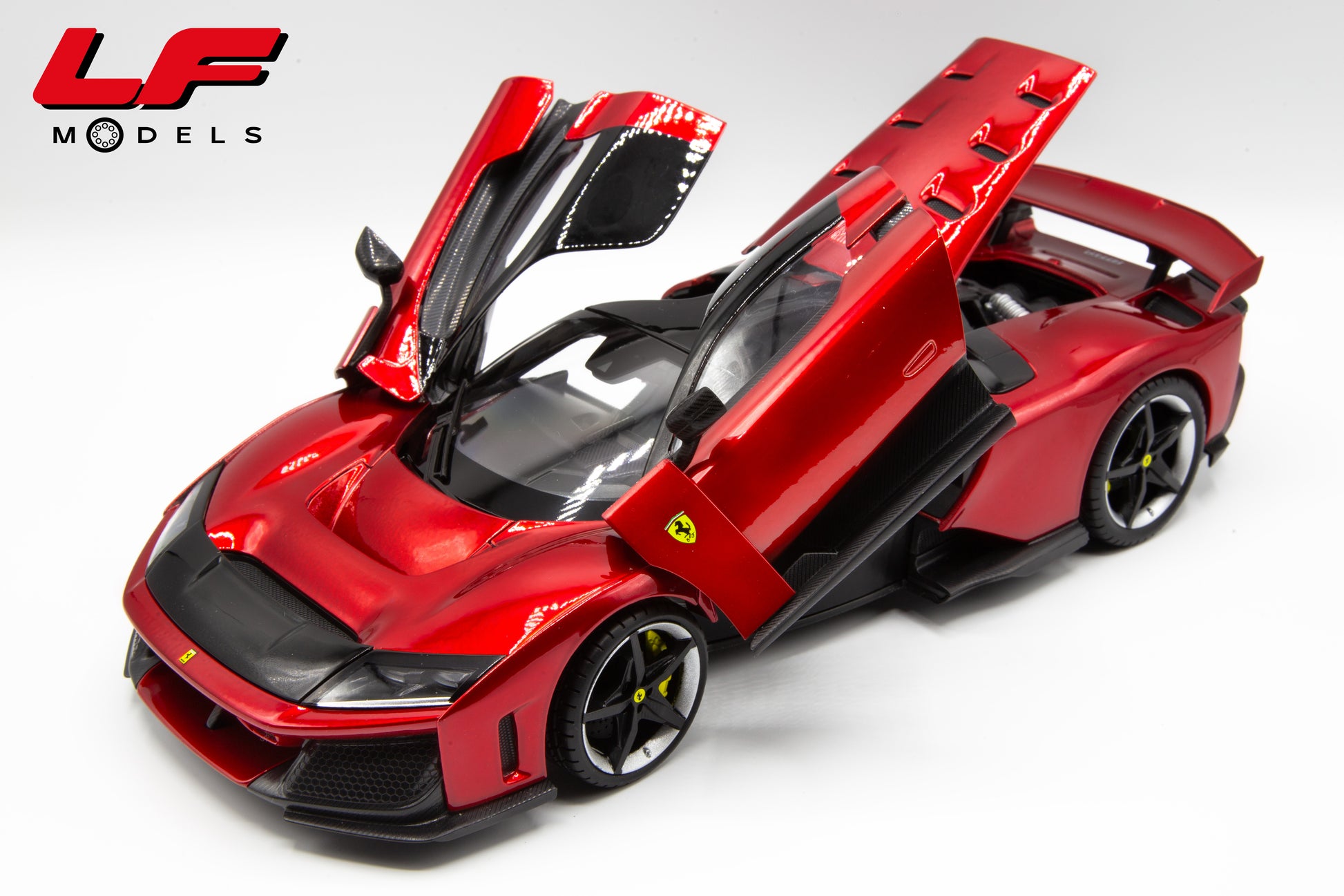 modellino ferrari f80 rosso supercar burago 1:18 18-16919 vista frontale