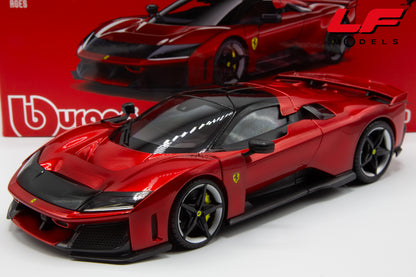 modellino ferrari f80 rosso supercar burago 1:18 18-16919 vista frontale