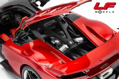 modellino ferrari f80 rosso supercar burago 1:18 18-16919 vista motore