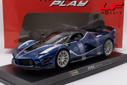 modellino ferrari fxx k evo burago 1:18  18-16012BL vista frontale