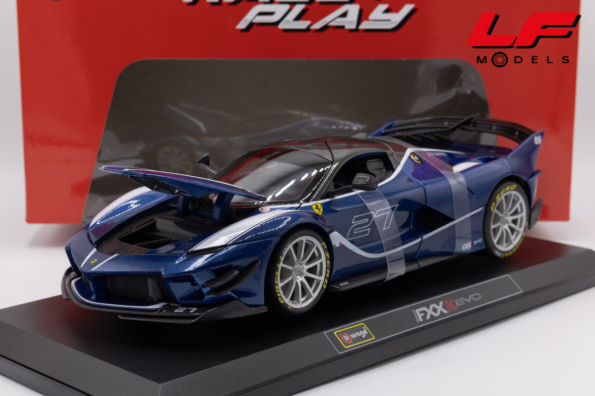 modellino ferrari fxx k evo burago 1:18  18-16012BL vista frontale