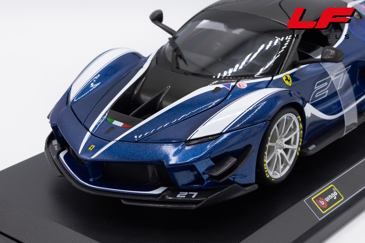 modellino ferrari fxx k evo burago 1:18  18-16012BL vista frontale