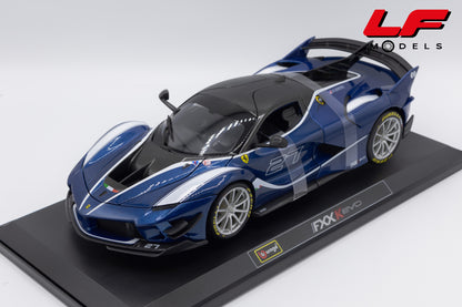 modellino ferrari fxx k evo burago 1:18  18-16012BL vista frontale
