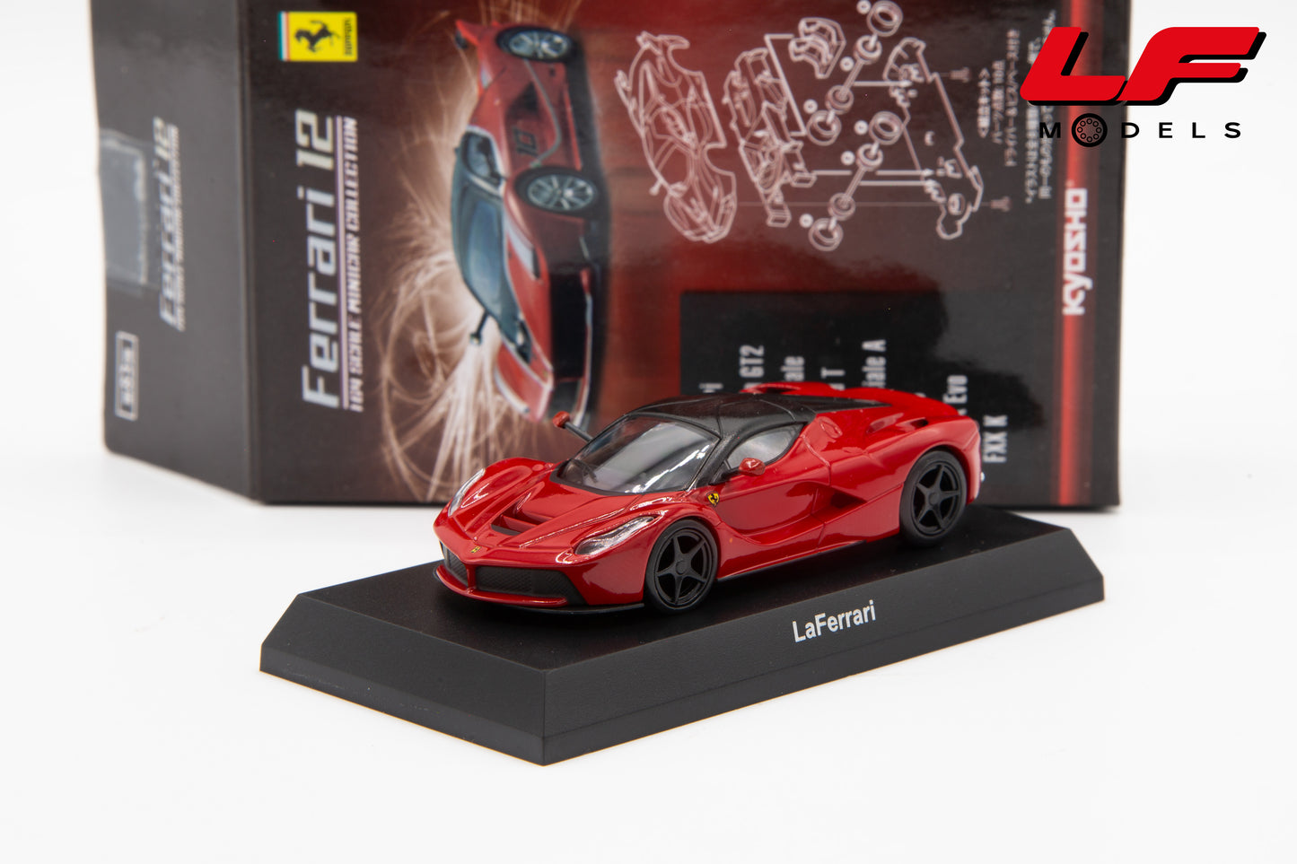 modellino ferrari laferrari kyosho 1:64 kyoLaFerrarir vista frontale