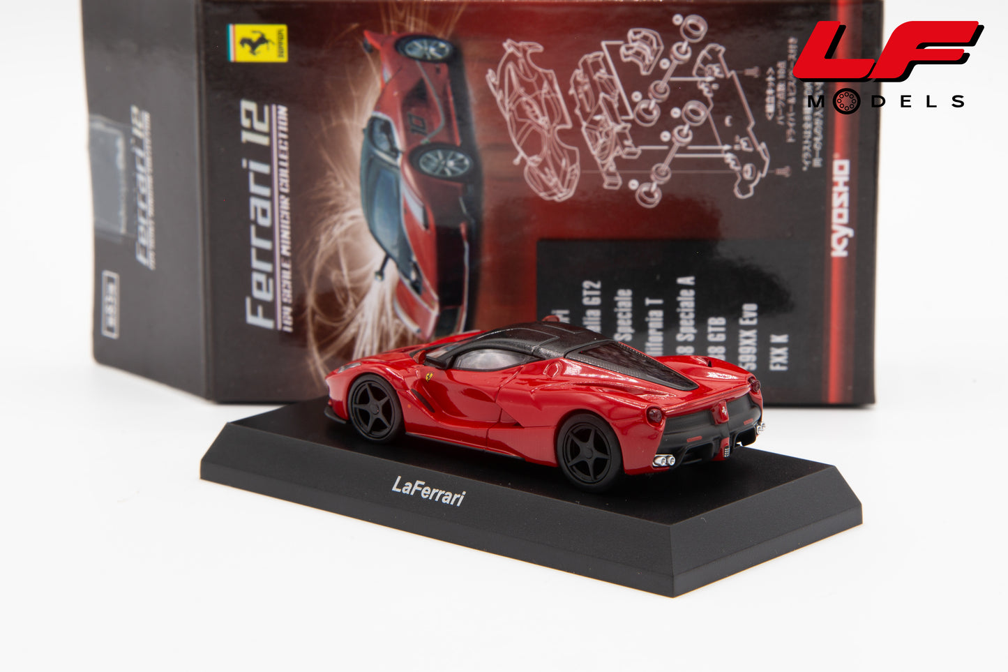 modellino ferrari laferrari kyosho 1:64 kyoLaFerrarir vista posteriore