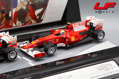 modellino ferrari f10 hotwheels 1:43 frontale