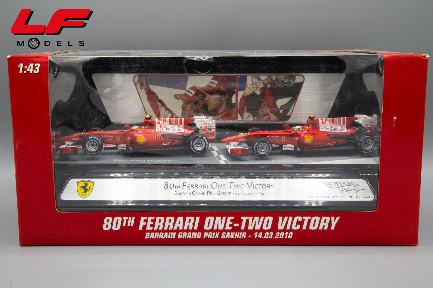 modellino ferrari f10 hotwheels 1:43 scatola