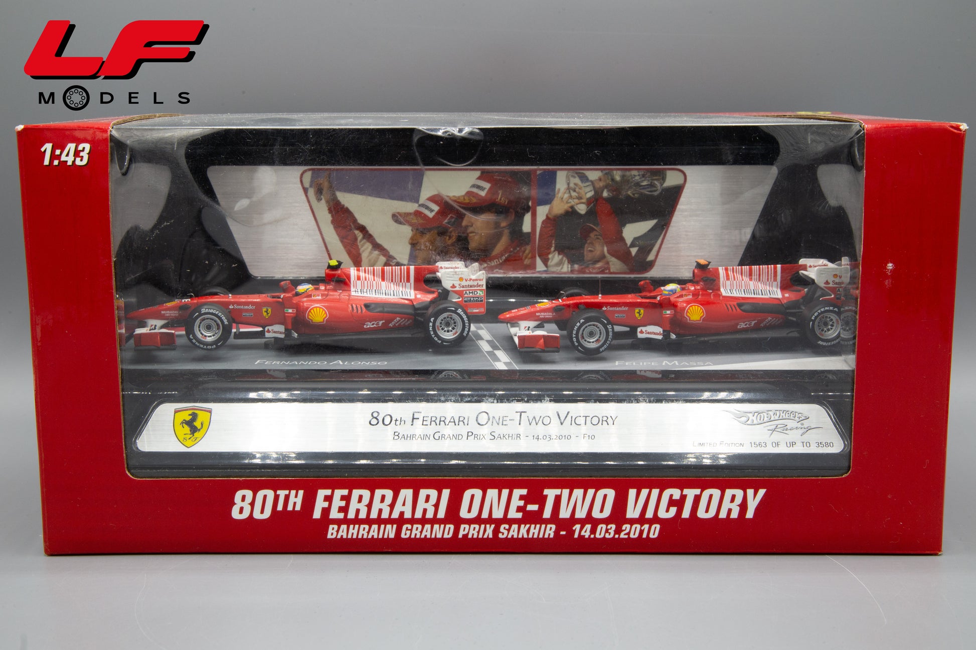 modellino ferrari f10 hotwheels 1:43 scatola
