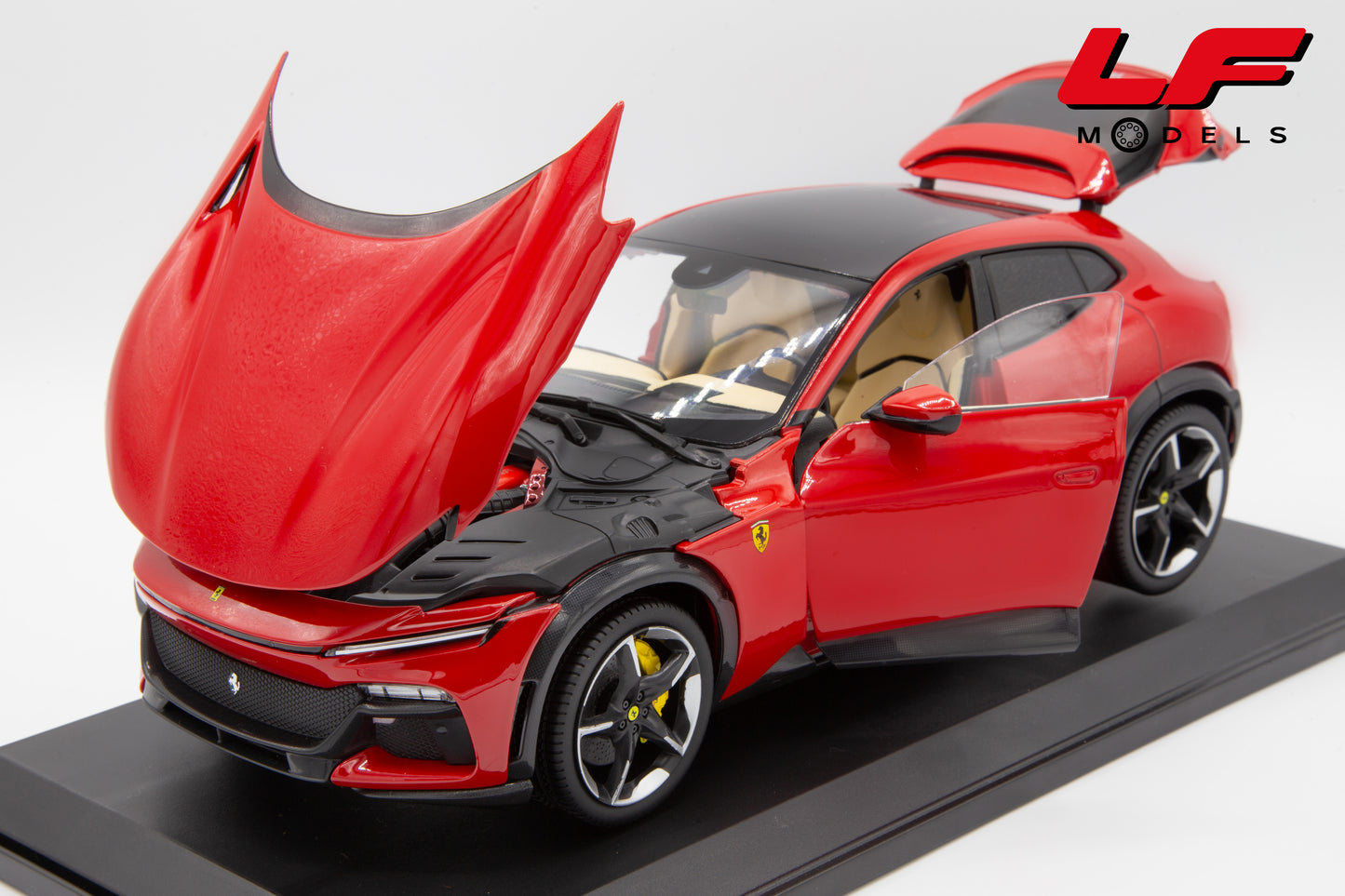 modellino ferrari purosangue polistil 1:18 frontale aperto