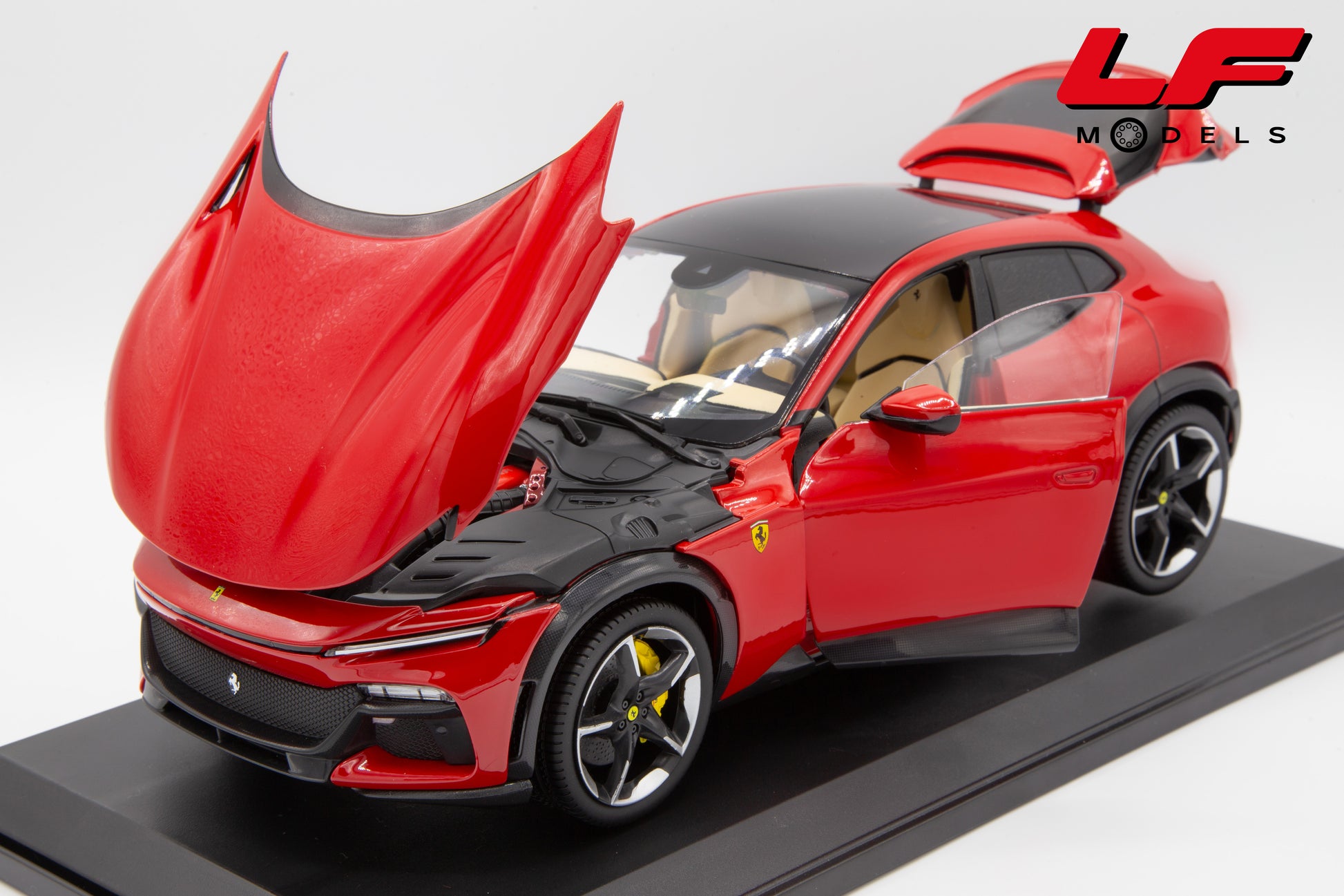 modellino ferrari purosangue polistil 1:18 frontale aperto