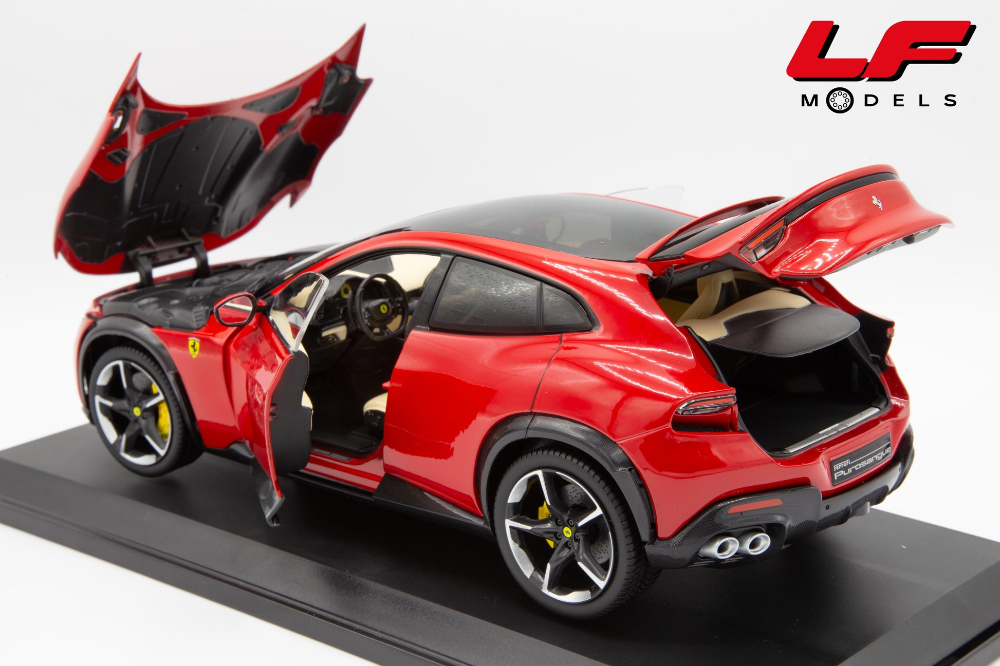 modellino ferrari purosangue polistil 1:18 posteriore aperto