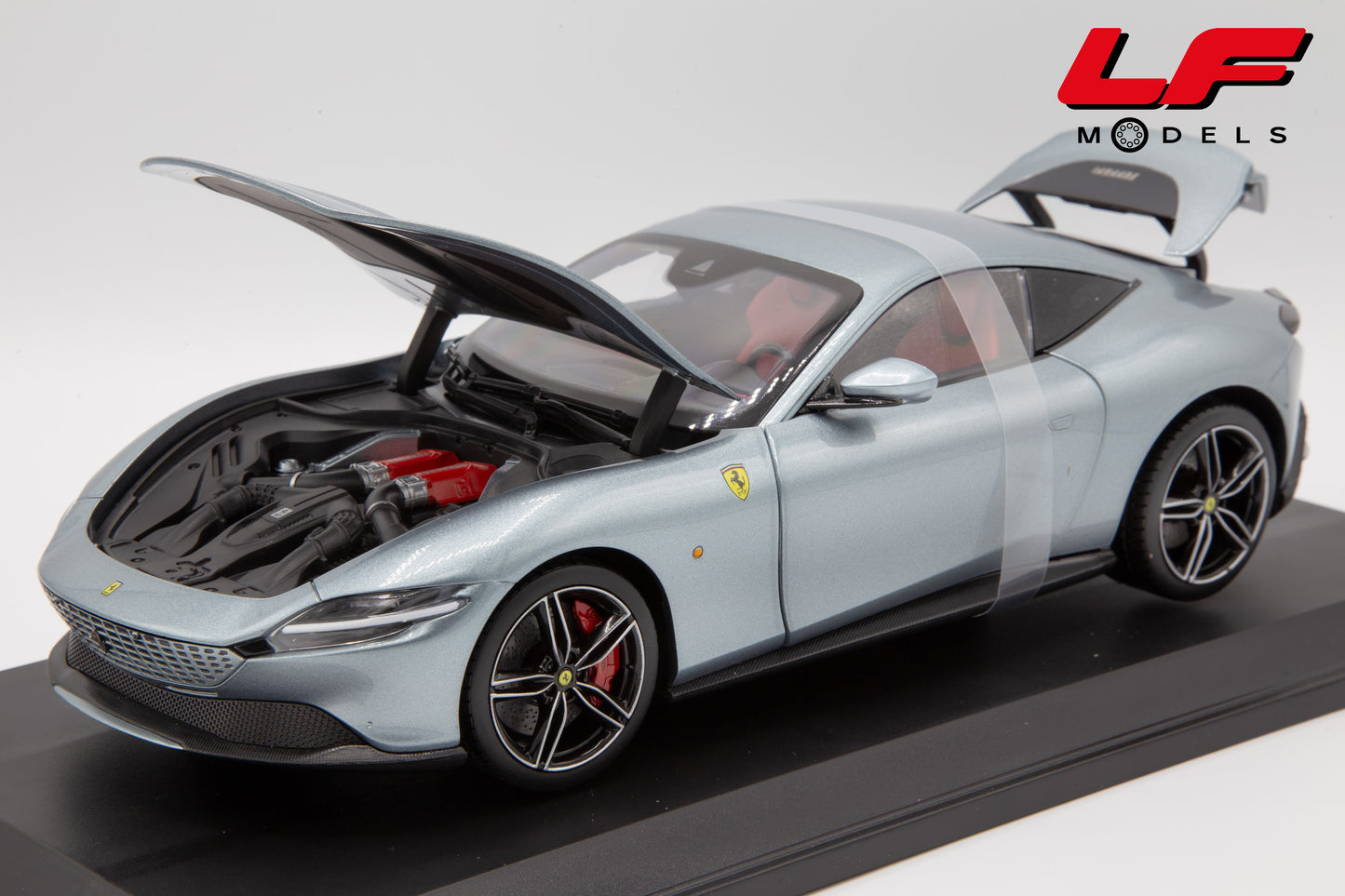 modellino ferrari roma polistil 1:18 frontale aperto