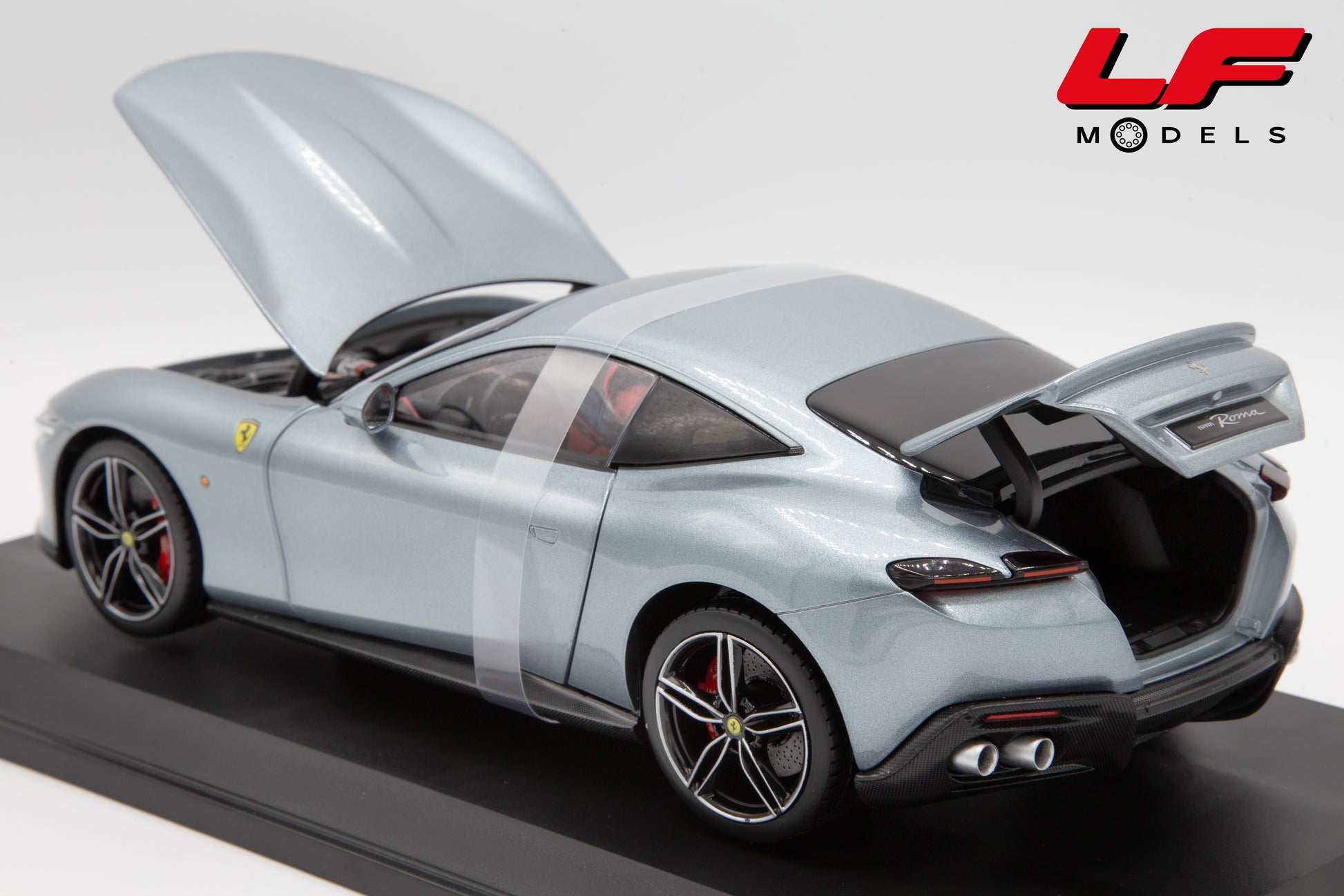 modellino ferrari roma polistil 1:18 posteriore aperto