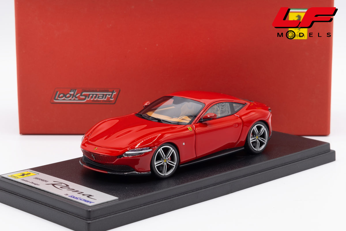modellino ferrari roma rosso corsa looksmart 1:43 LS508E vista frontale