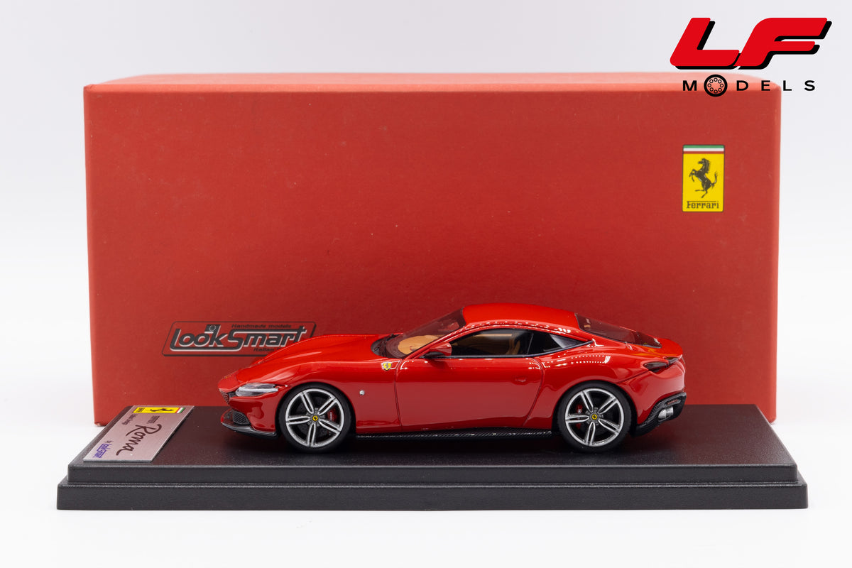 modellino ferrari roma rosso corsa looksmart 1:43 LS508E vista laterale