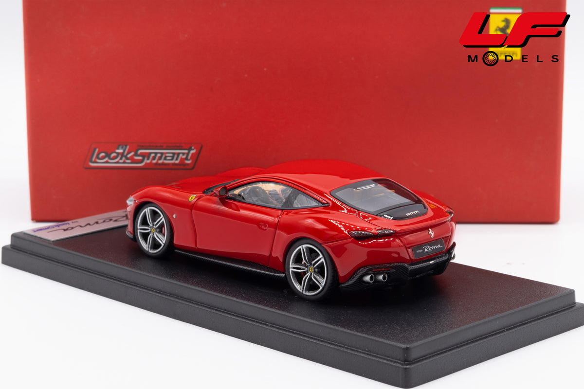 modellino ferrari roma rosso corsa looksmart 1:43 LS508E vista posteriore