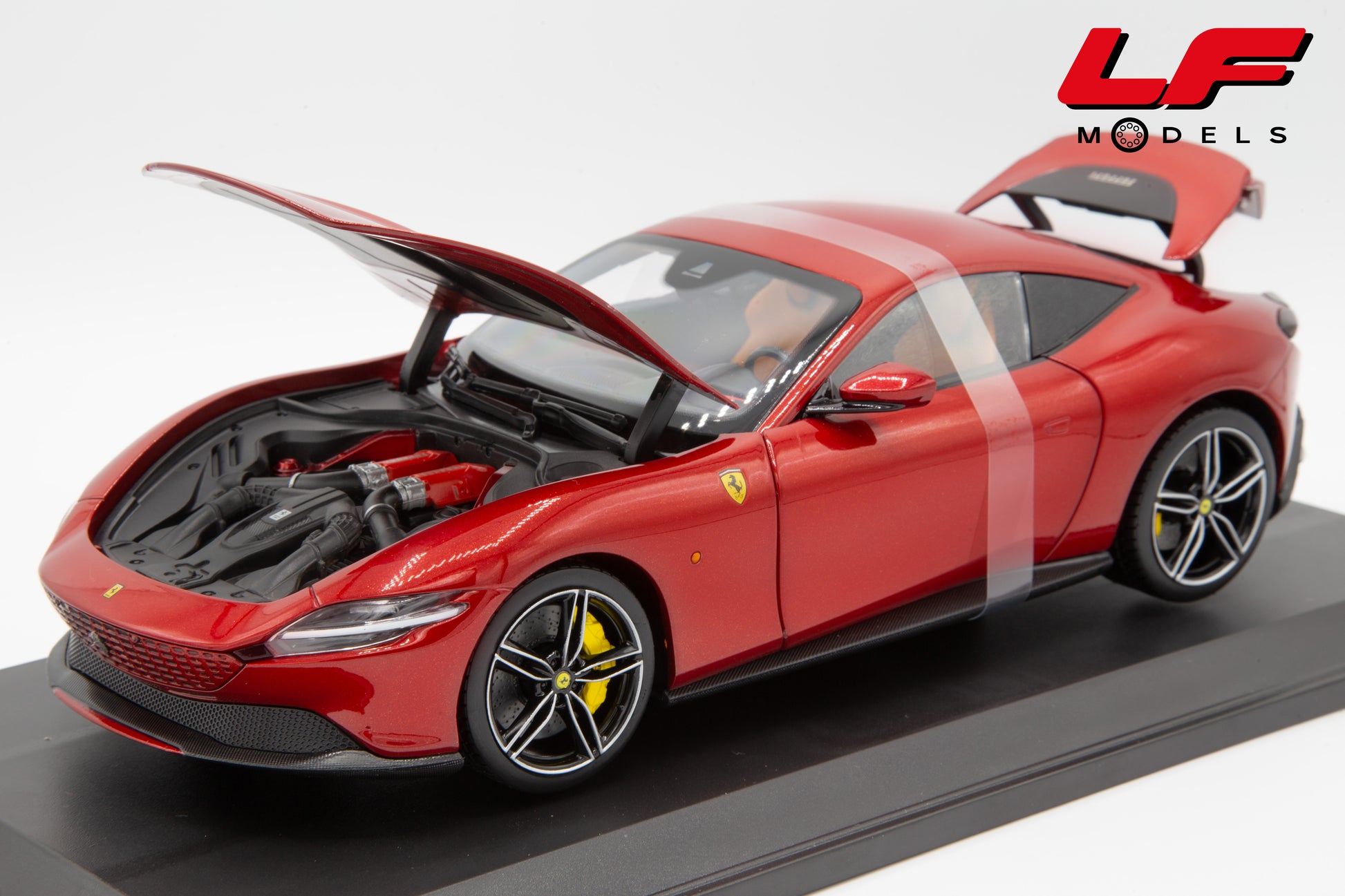 modellino ferrari roma polistil 1:18 frontale aperto