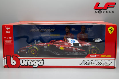 modellino ferrari sf-25 leclerc burago 1:18