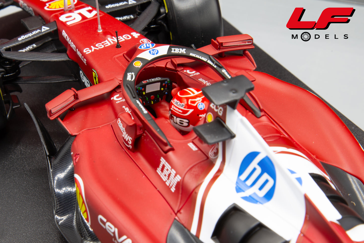 modellino ferrari sf-25 leclerc burago 1:18