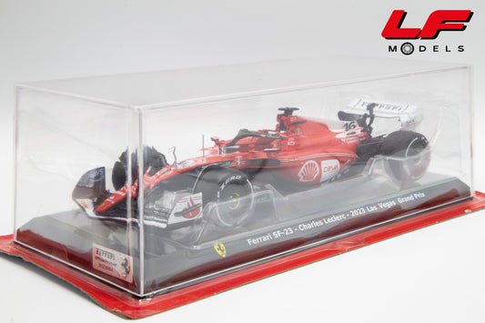 modellino ferrari sf-23 leclerc las vegas edicola 1:24 vista frontale