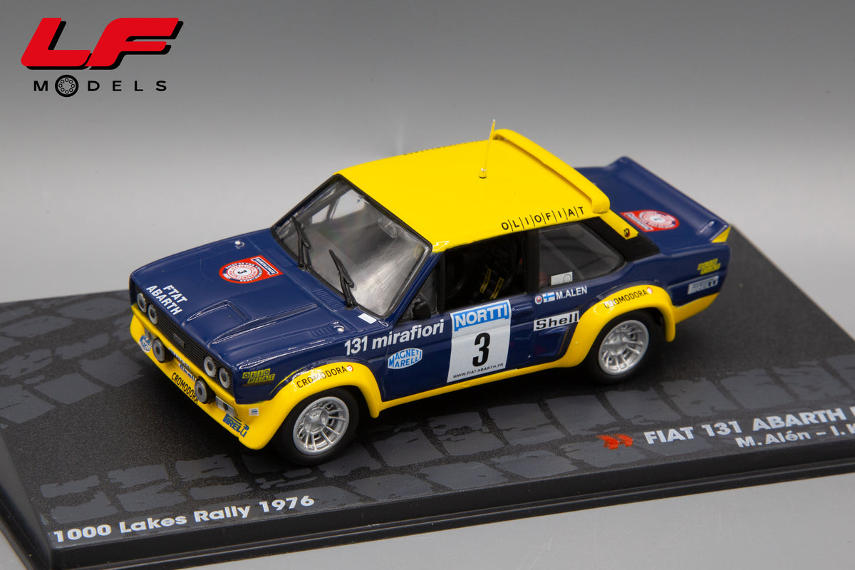 modellino fiat 131 abarth 1000 lakes rally edicola 1:43 vista frontale