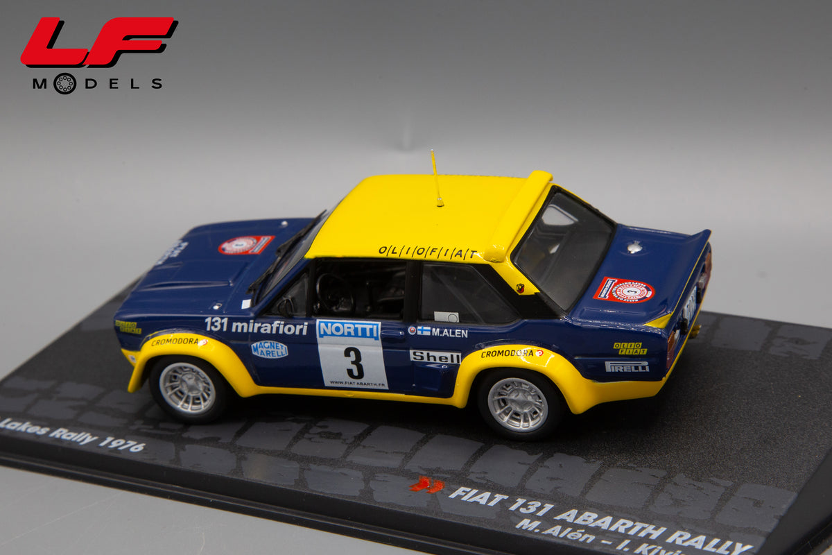 modellino fiat 131 abarth 1000 lakes rally edicola 1:43 vista posteriore