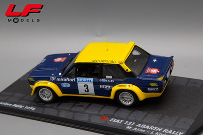 modellino fiat 131 abarth 1000 lakes rally edicola 1:43 vista posteriore
