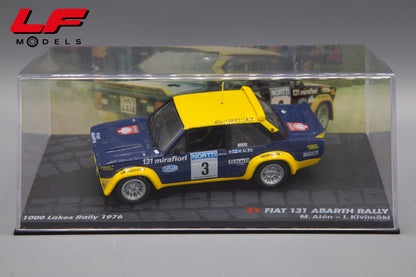 modellino fiat 131 abarth 1000 lakes rally edicola 1:43 vista teca