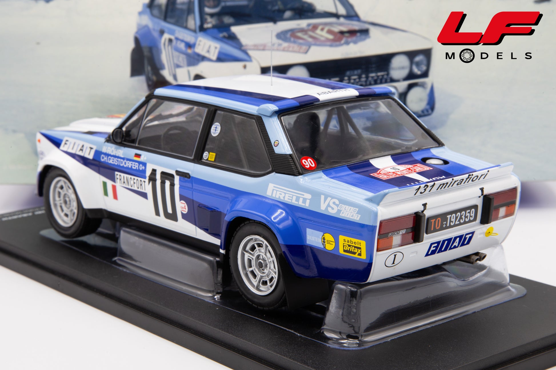 modellino fiat 131 abarth rally werk83 1:18 posteriore