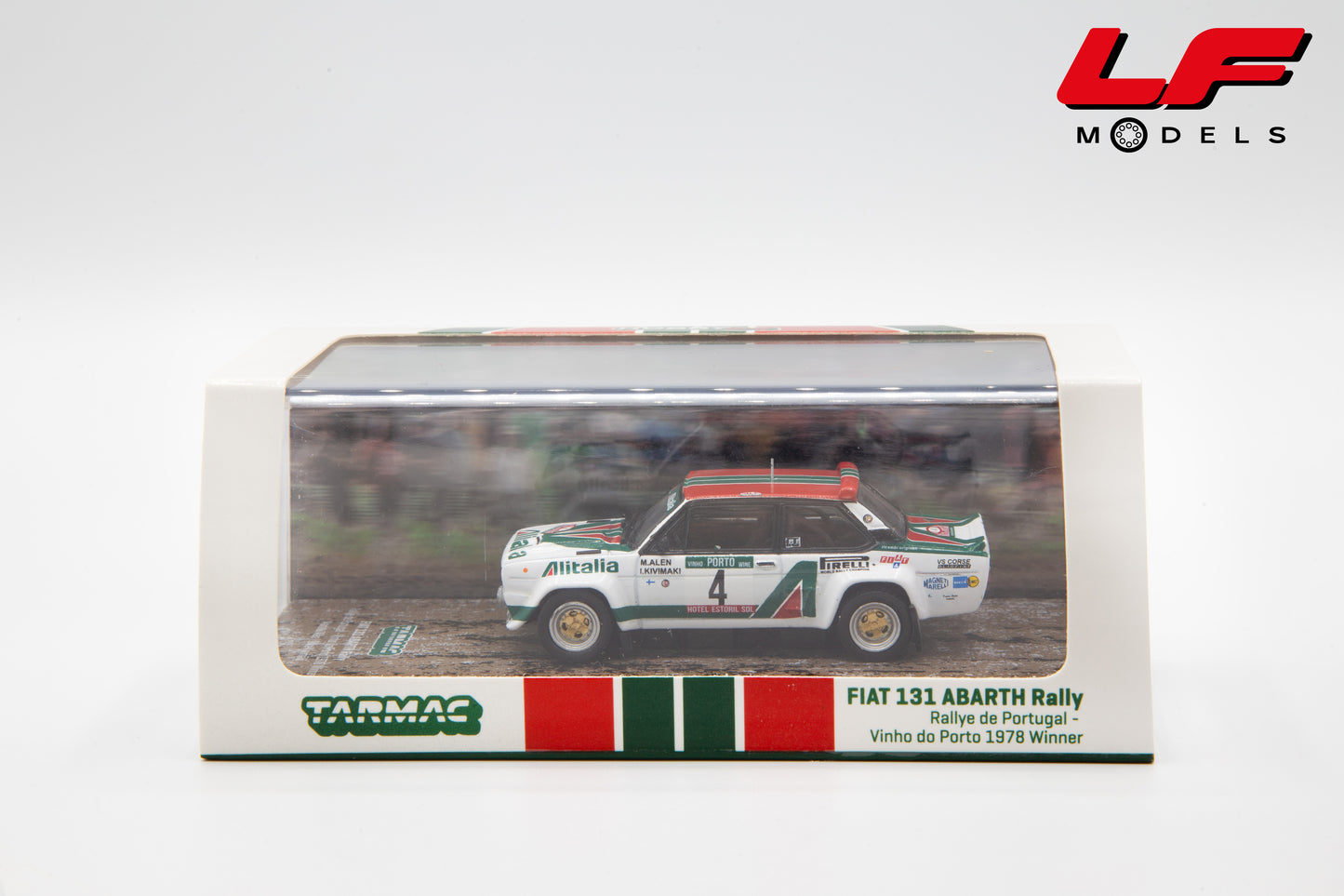 modellino fiat 131 abarth rally portugal tarmac 1:64 T64-094-78RP04 vista scatola