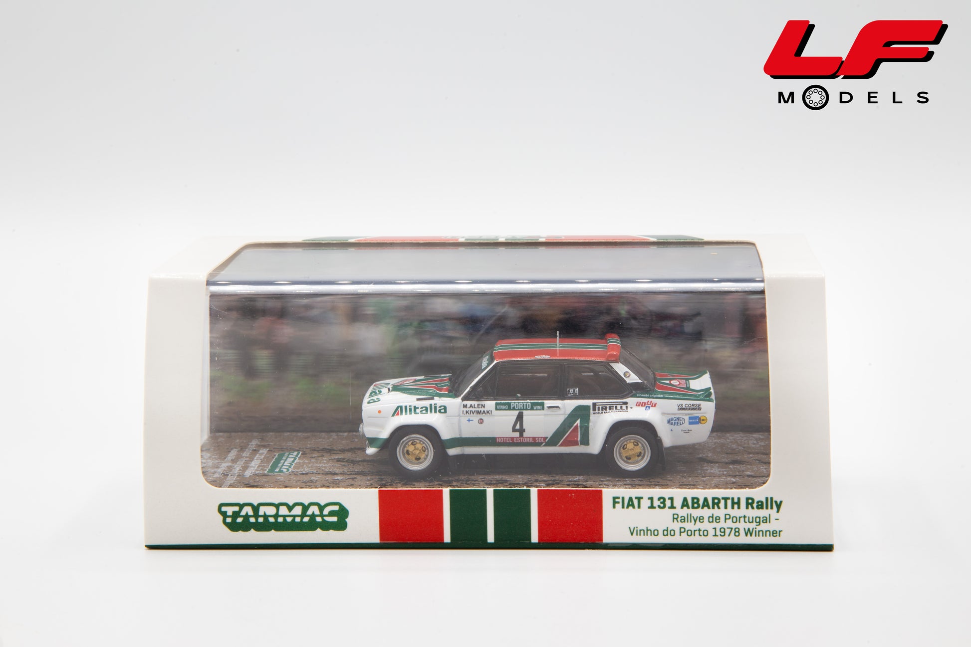 modellino fiat 131 abarth rally portugal tarmac 1:64 T64-094-78RP04 vista scatola