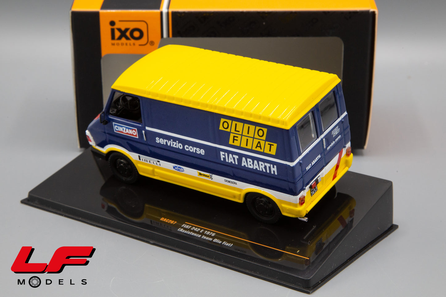 modellino fiat 242 assistenza rally oliofiat ixo models 1:43 posteriore