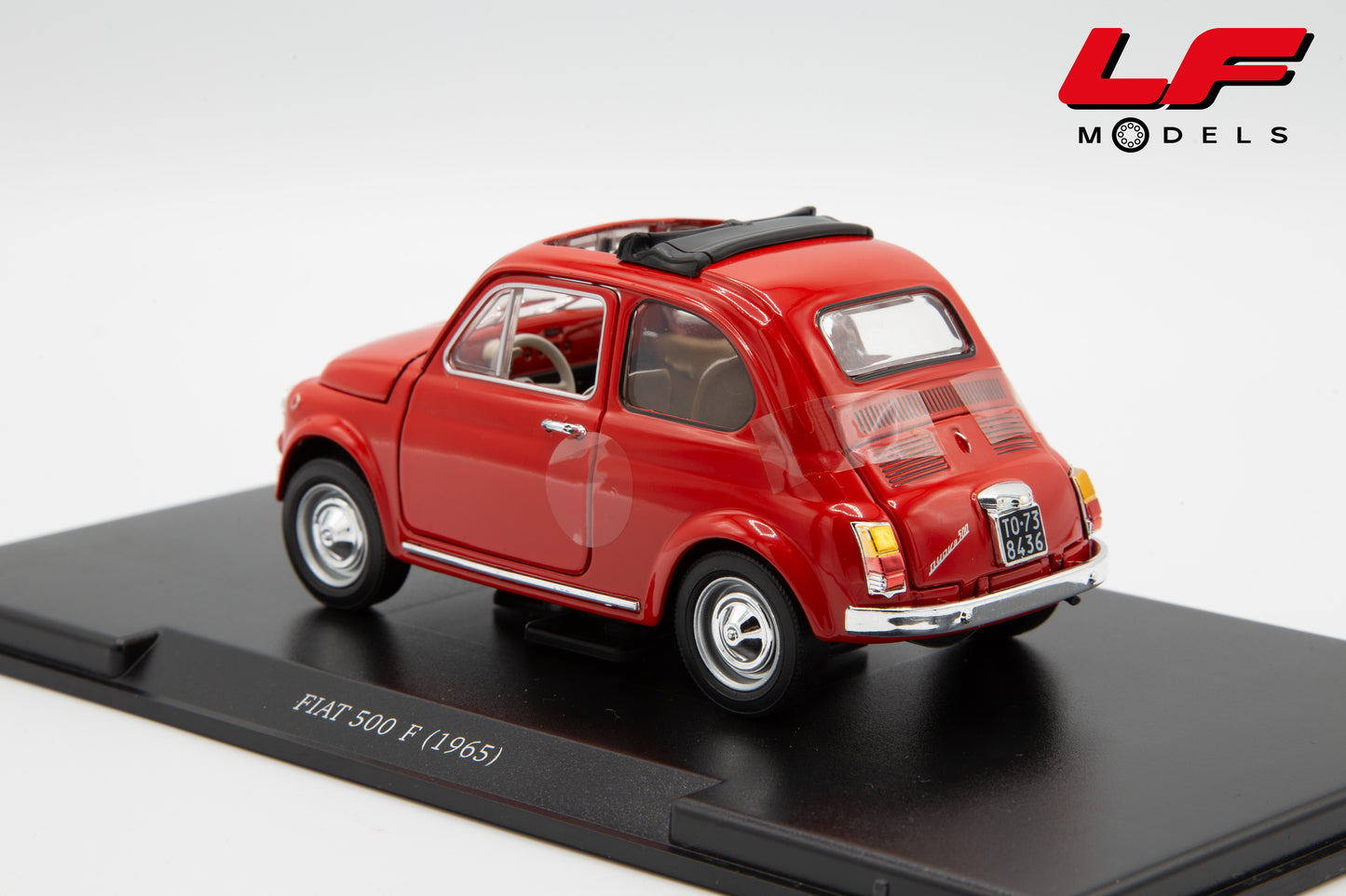 modellino fiat 500 f edicola 1:24 vista posteriore