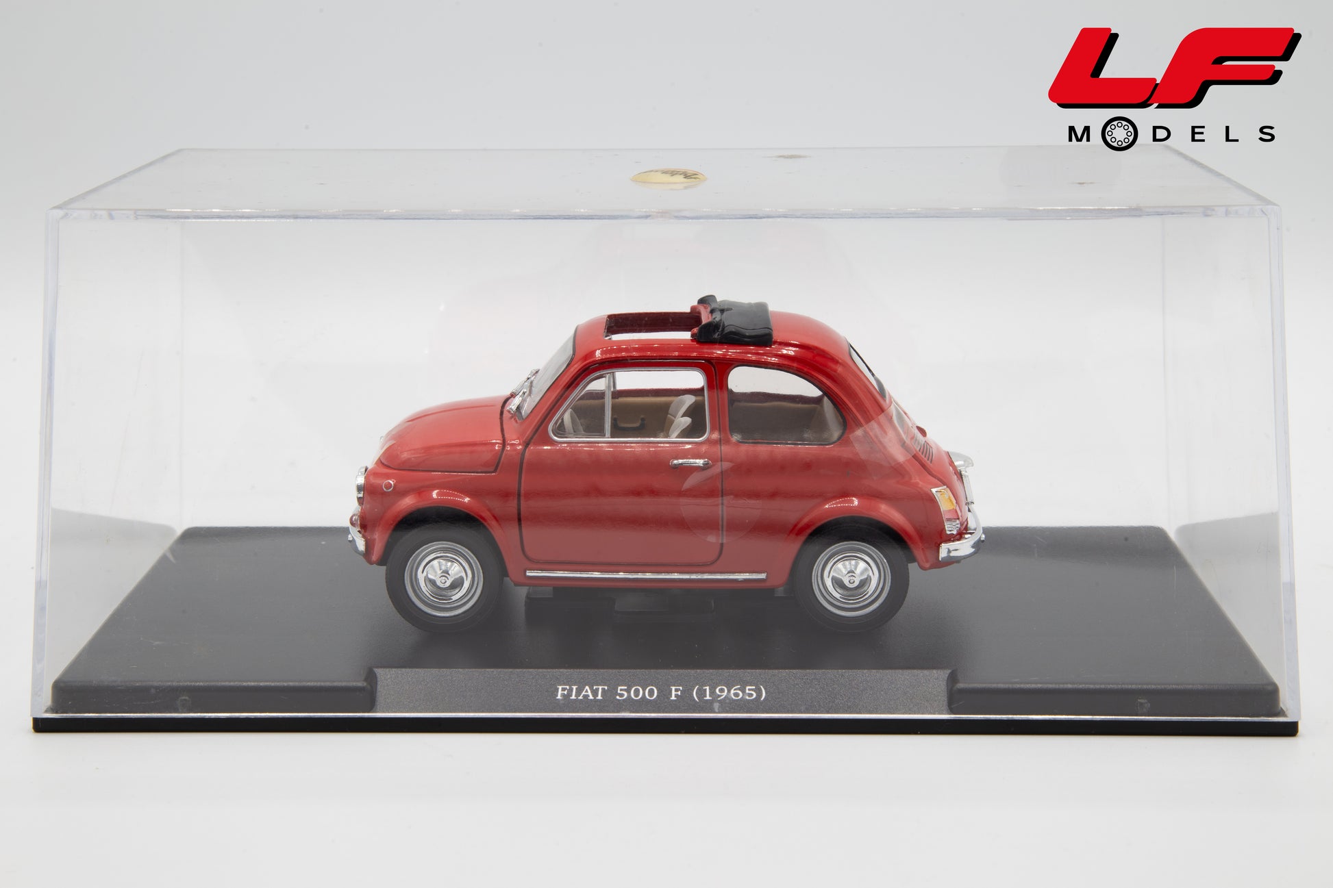 modellino fiat 500 f edicola 1:24 vista teca