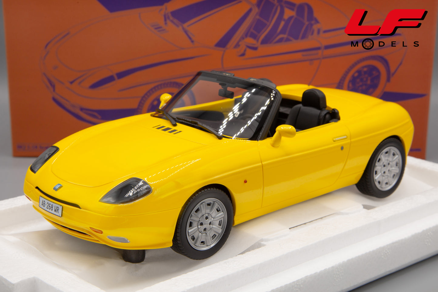 modellino fiat barchetta laudoracing 1:18 frontale