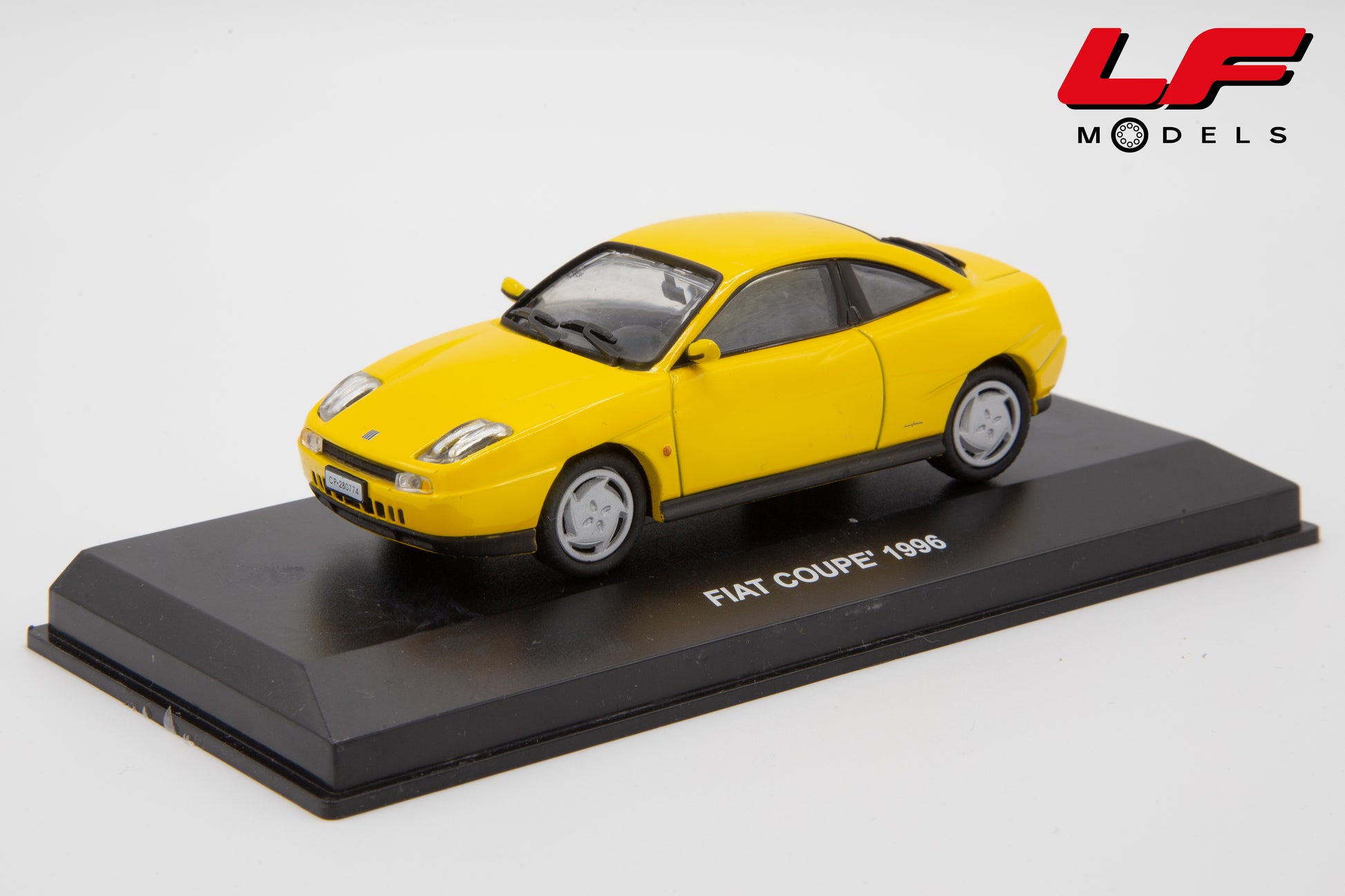 modellino fiat coupe giallo edison 1:43 804321 vista frontale