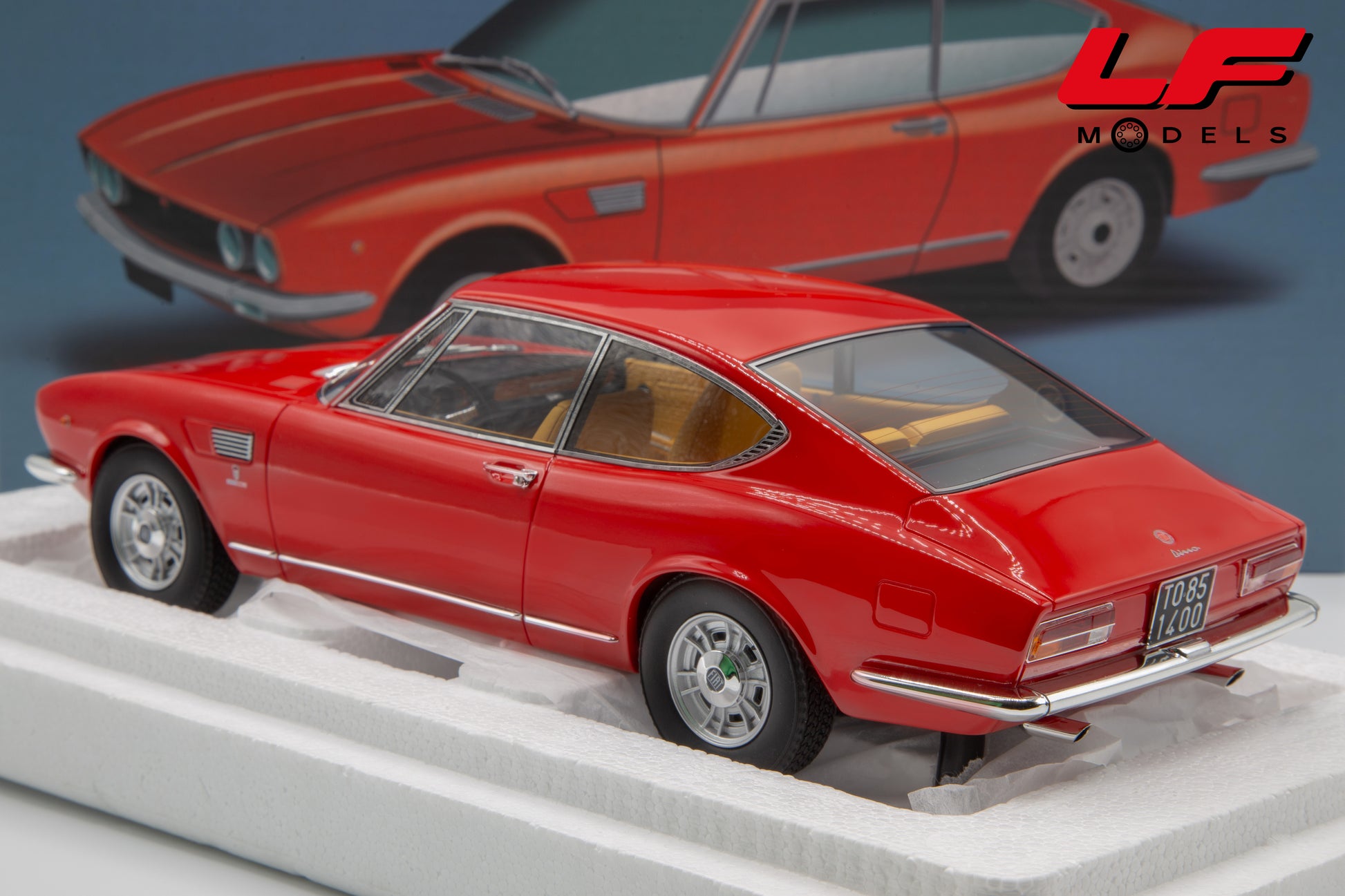 modellino fiat dino coupè laudoracing 1:18 posteriore
