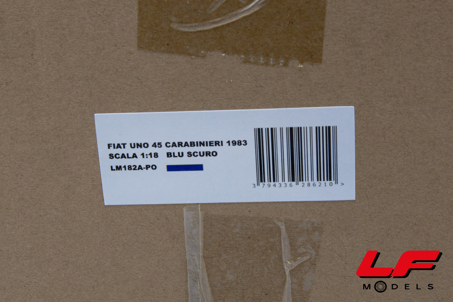 modellino fiat uno 45 carabinieri laudoracing 1:18 scatola esterna