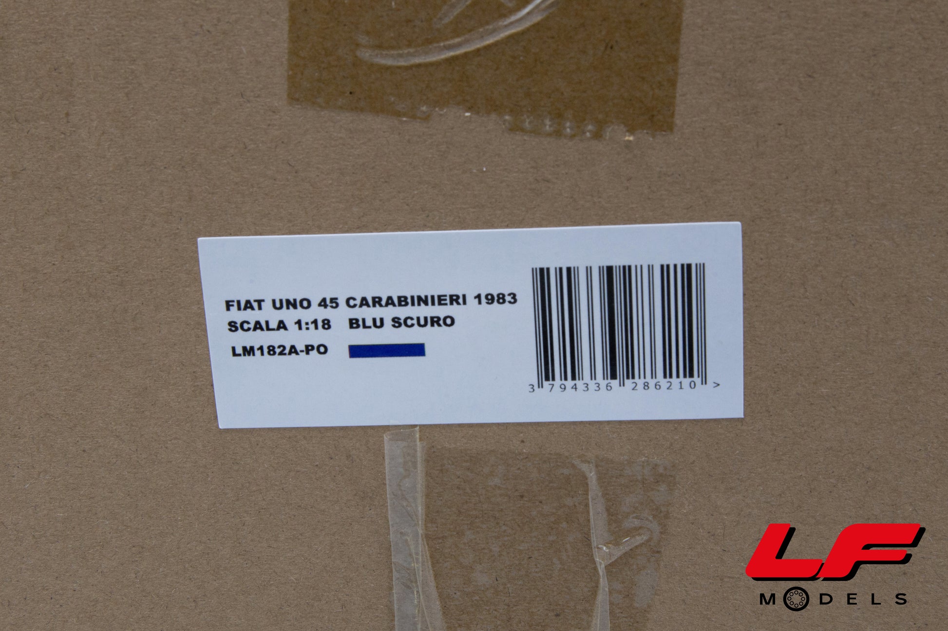 modellino fiat uno 45 carabinieri laudoracing 1:18 scatola esterna
