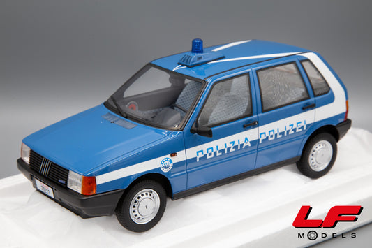 modellino fiat uno 45 polizia laudoracing 1:18 frontale